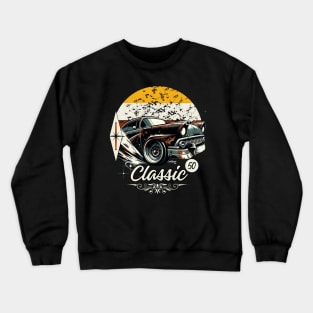 Vintage Classic American Muscle Car - Hot Rod and Rat Rod Rockabilly Retro Collection Crewneck Sweatshirt